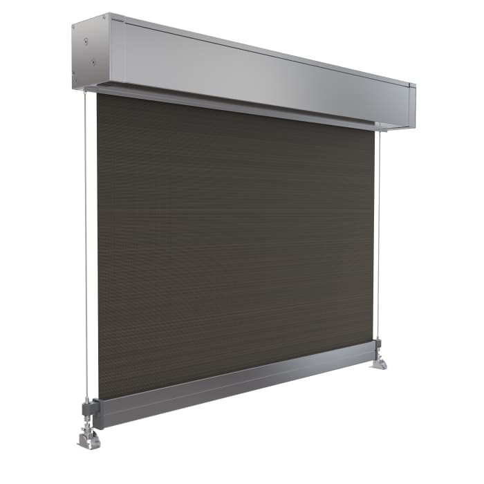 wire guide awning with cassette