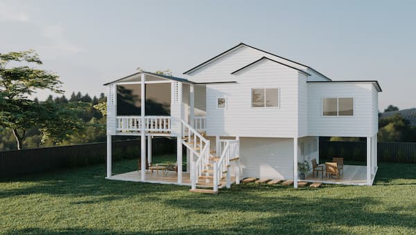 crank operated awning on classic home